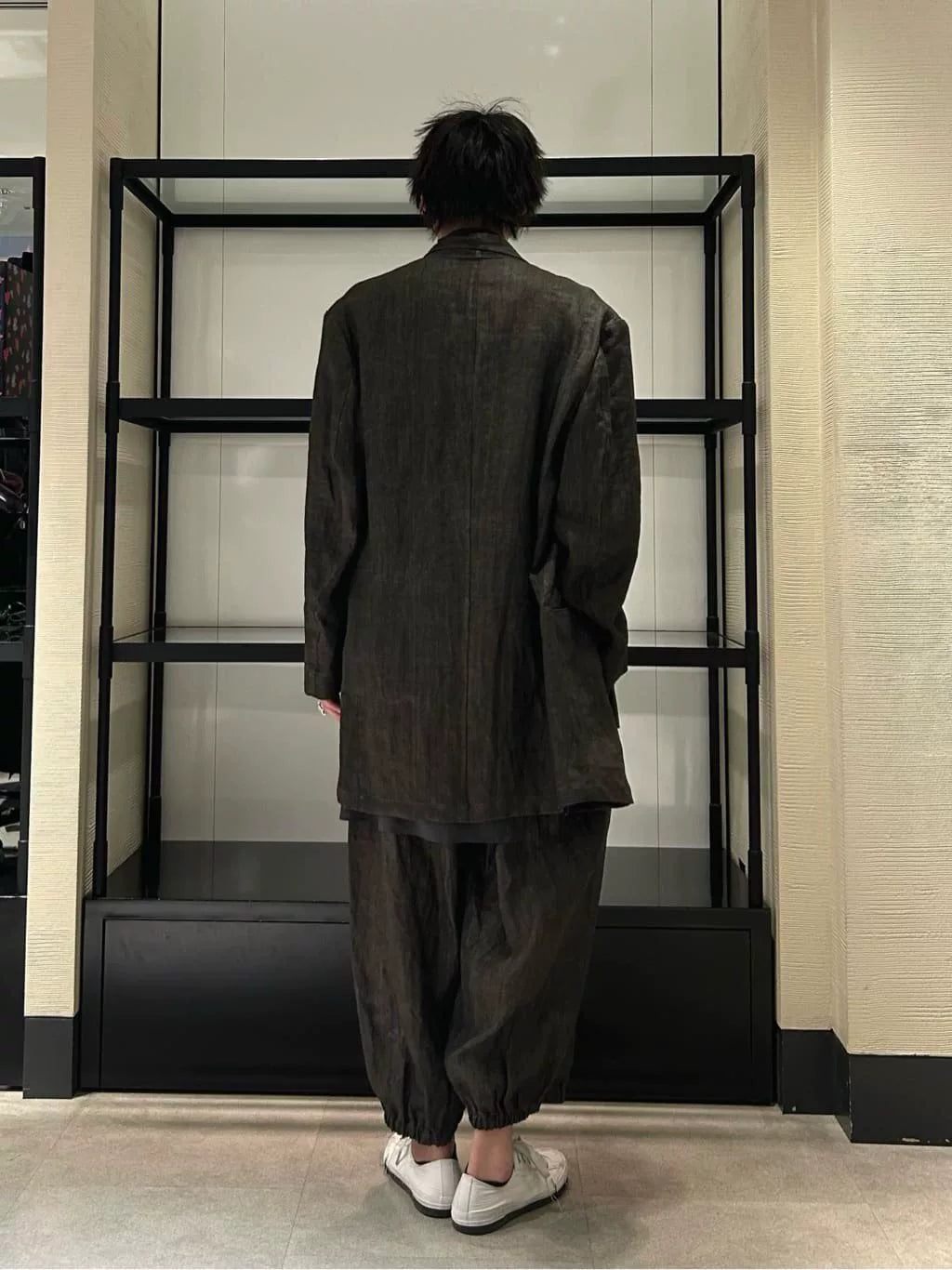 yohji yamamoto ink-dyed linen jacket