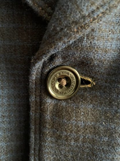 classic blue check blazer size 38