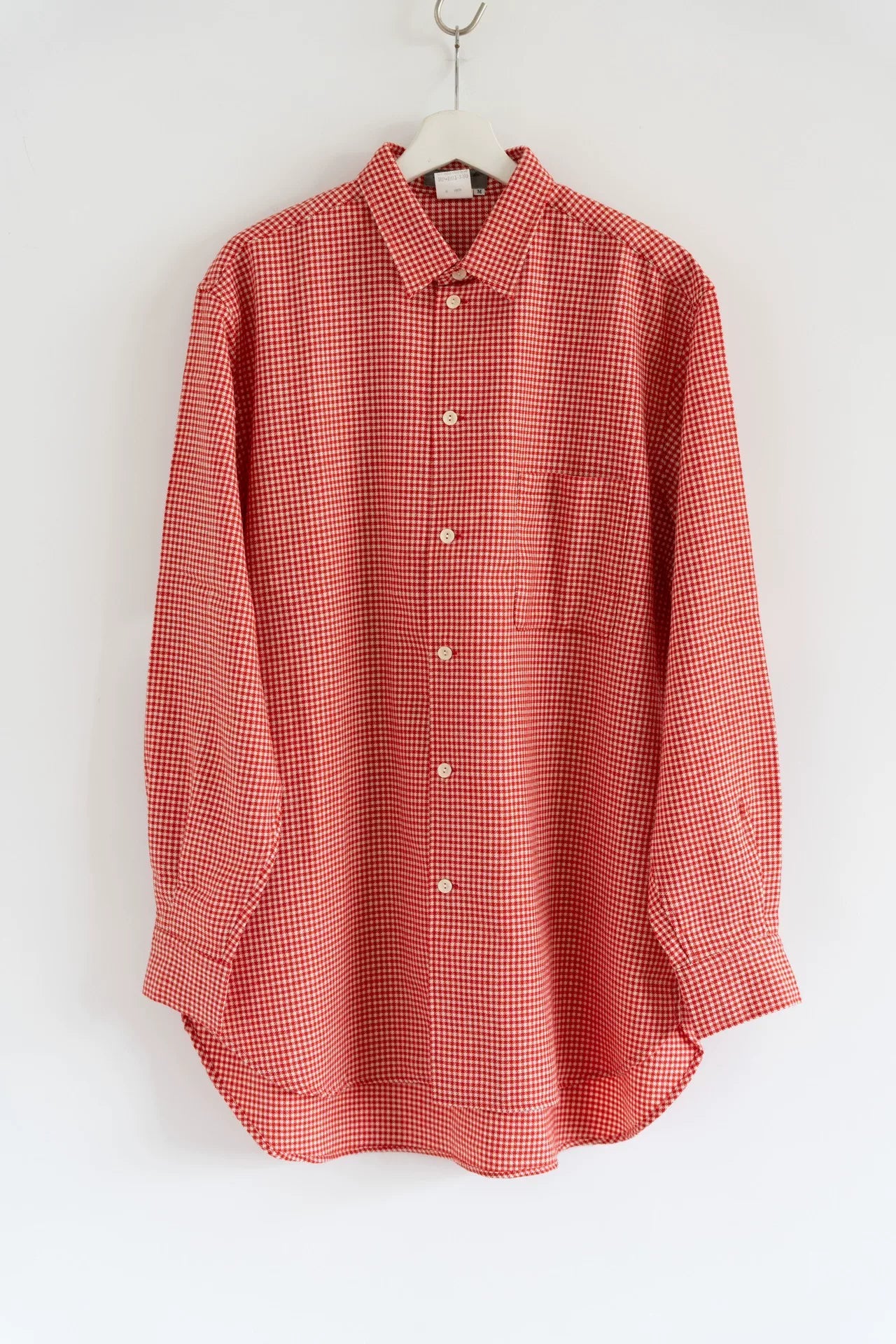 yohji yamamoto red checkered shirt