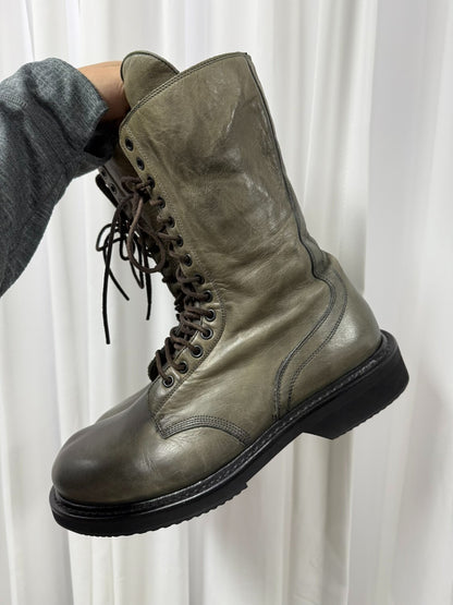 rick owens stylish combat boots, size 41