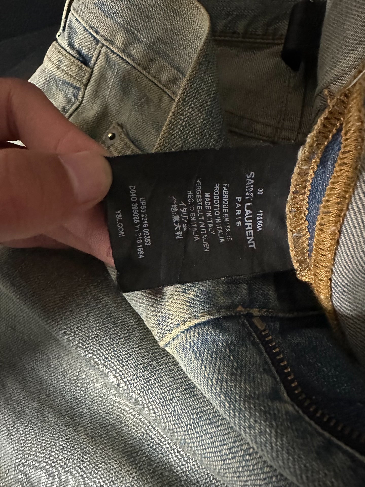 Saint Laurent 16SS D02 Blue Jeans