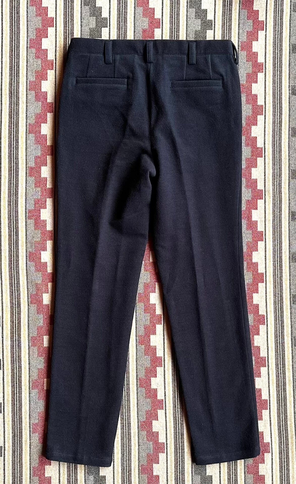blue japan indigo cotton blend casual pants
