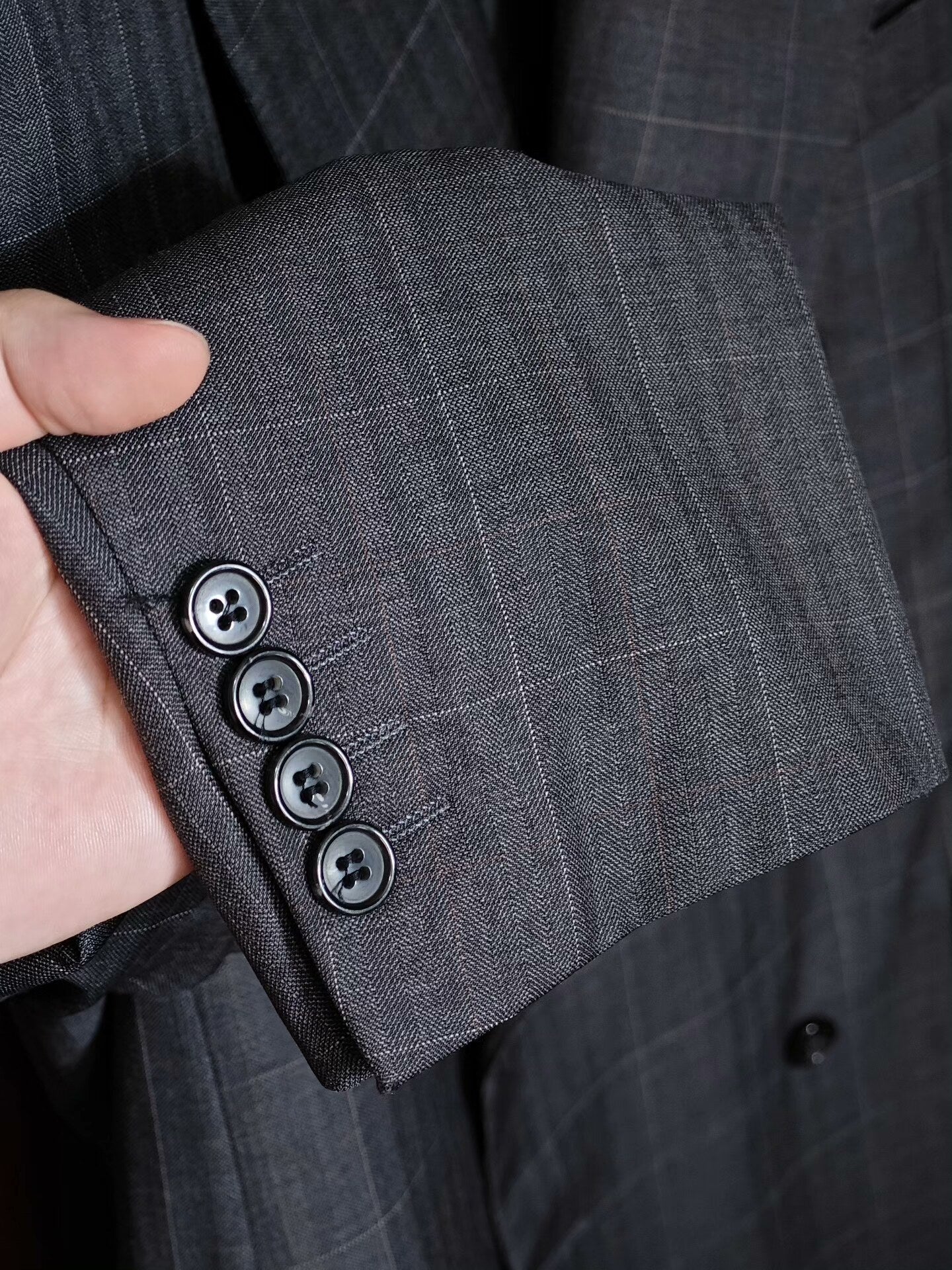 Zegna Gray Double-Breasted Wool Suit