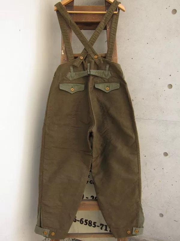 olive green patchwork flight pants