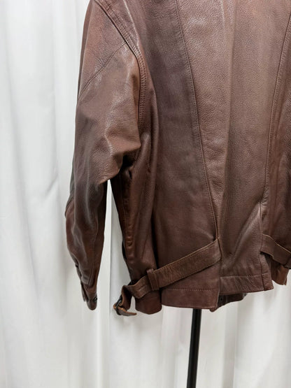 issey miyake men's leather short jacket