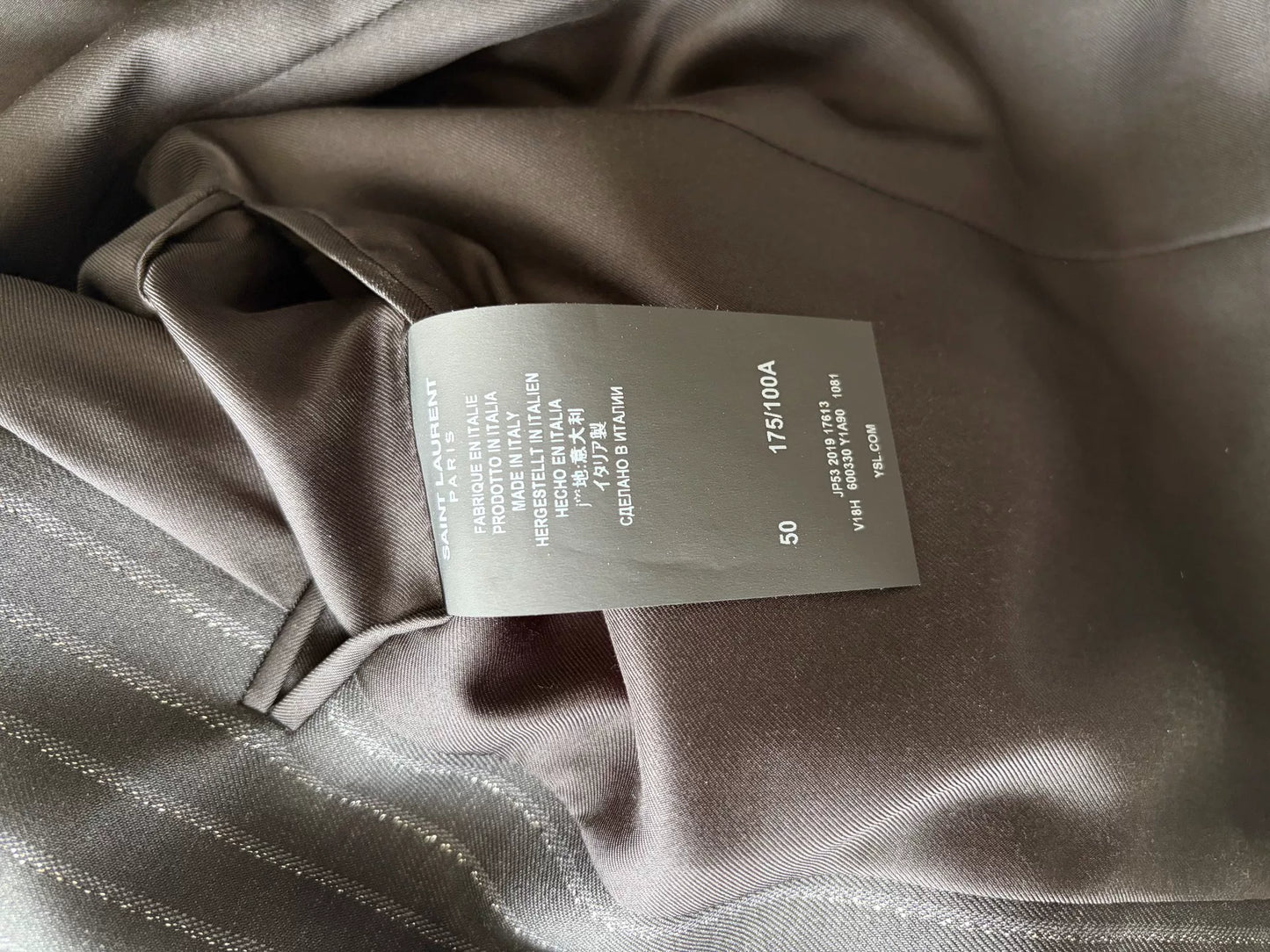Saint Laurent Silver Stripe Blazer
