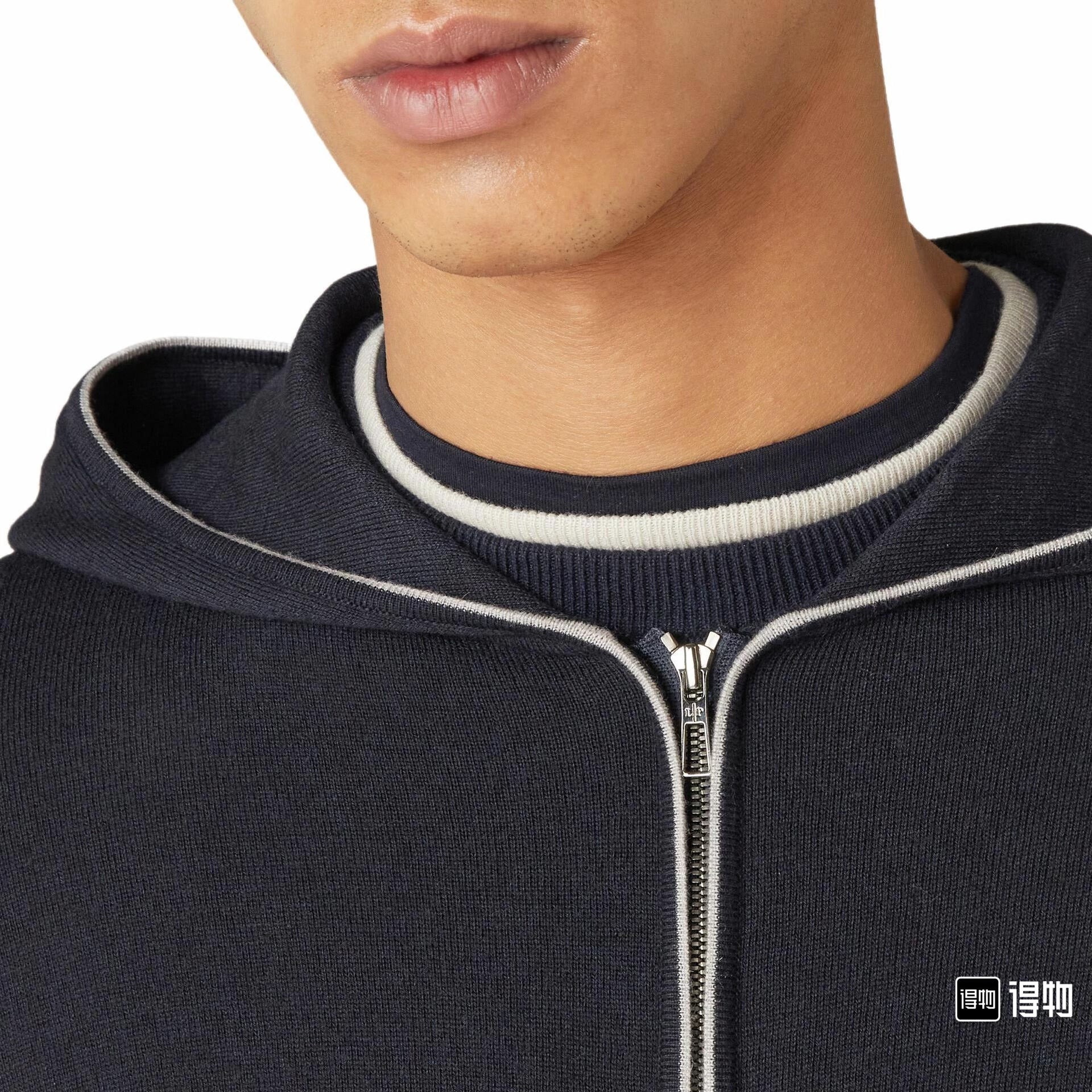 LORO PIANA Solid Hooded Zip Jacket