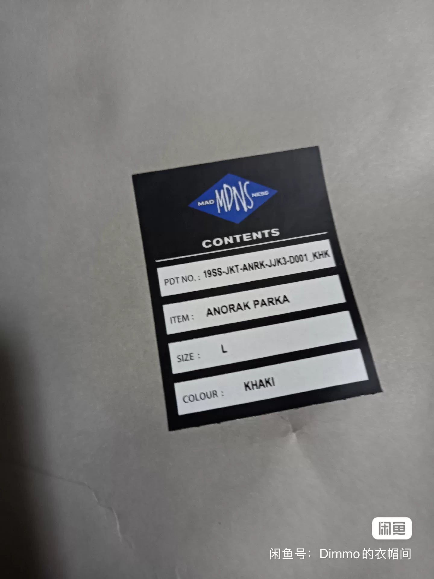 MADNESS 19AW Half-Zip Anorak Parka