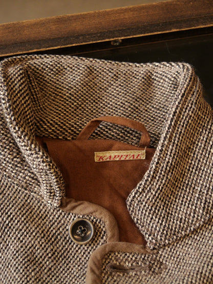Kapital Woven Leather Patchwork Jacket