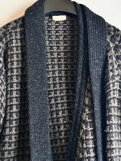 handcrafted wool long coat by Dries Van Noten