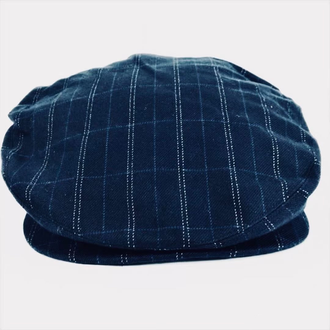 RRL Blue Plaid Newsboy Cap