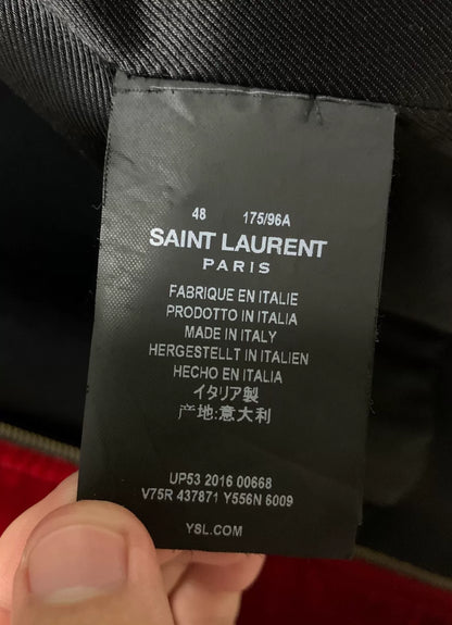 Saint Laurent SLP 16FW Runway Red Jacket