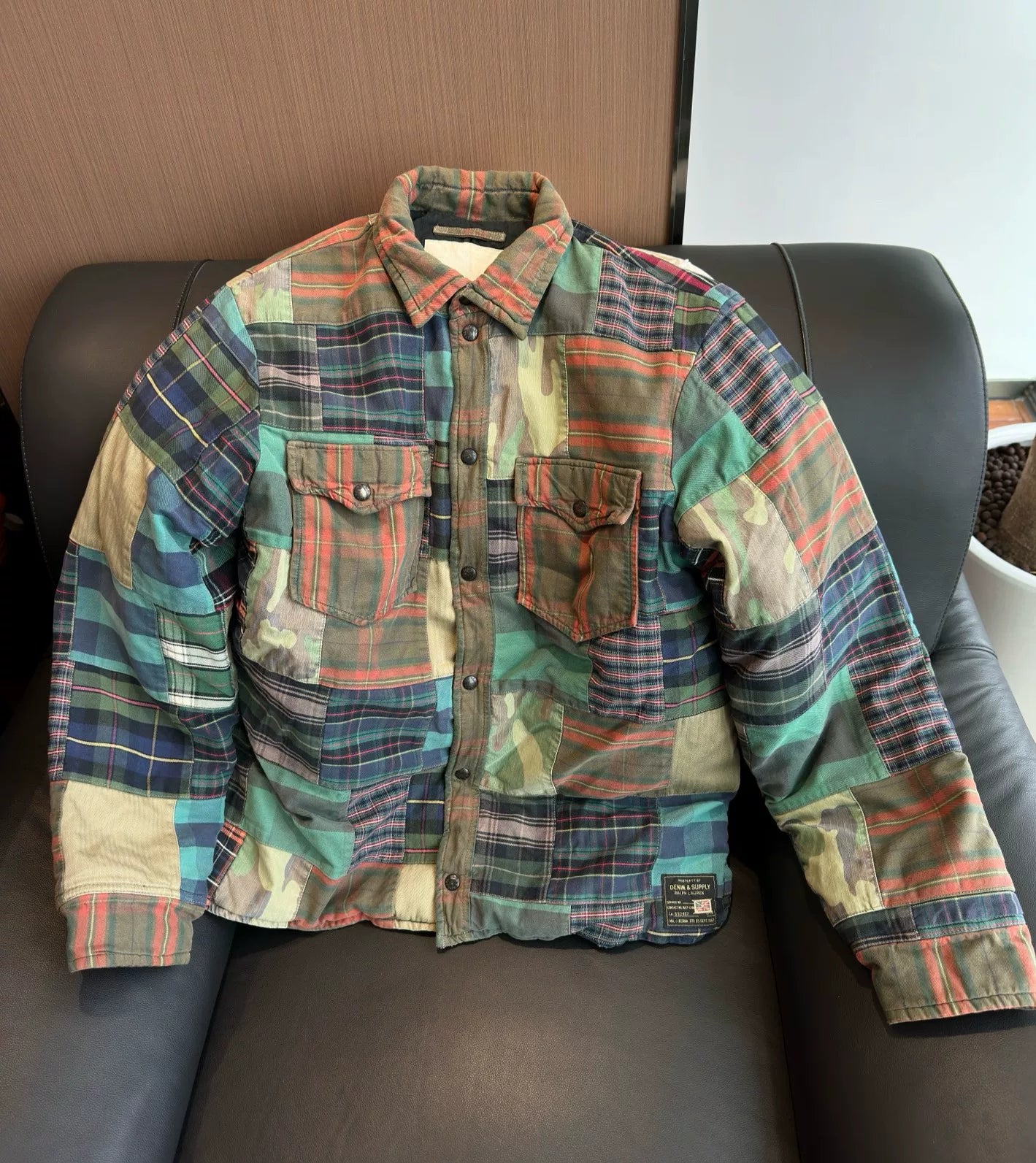 Ralph Lauren Patchwork Thick Shirt Jacket