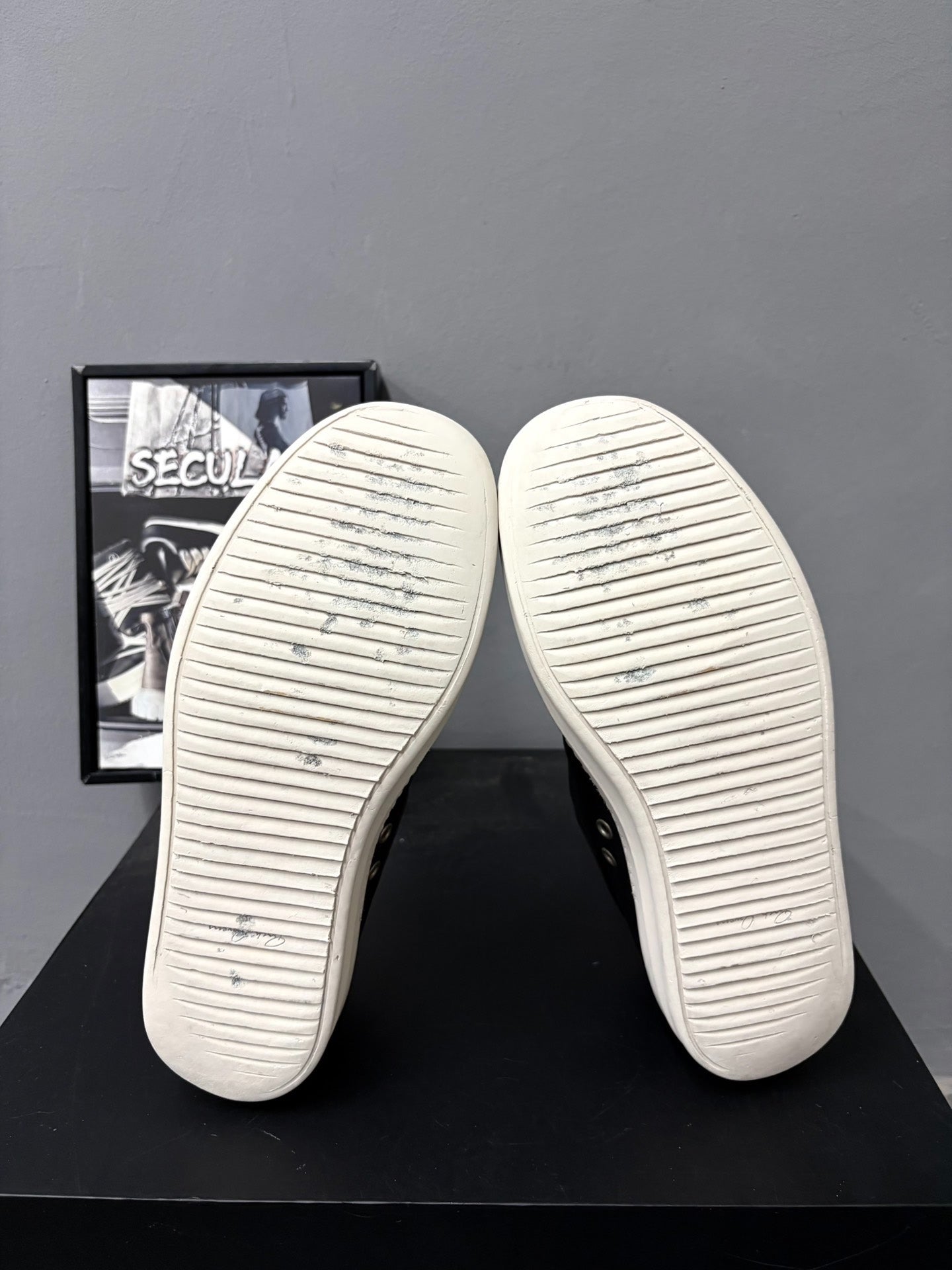 Rick Owens 16SS Men's Black White Low-Top