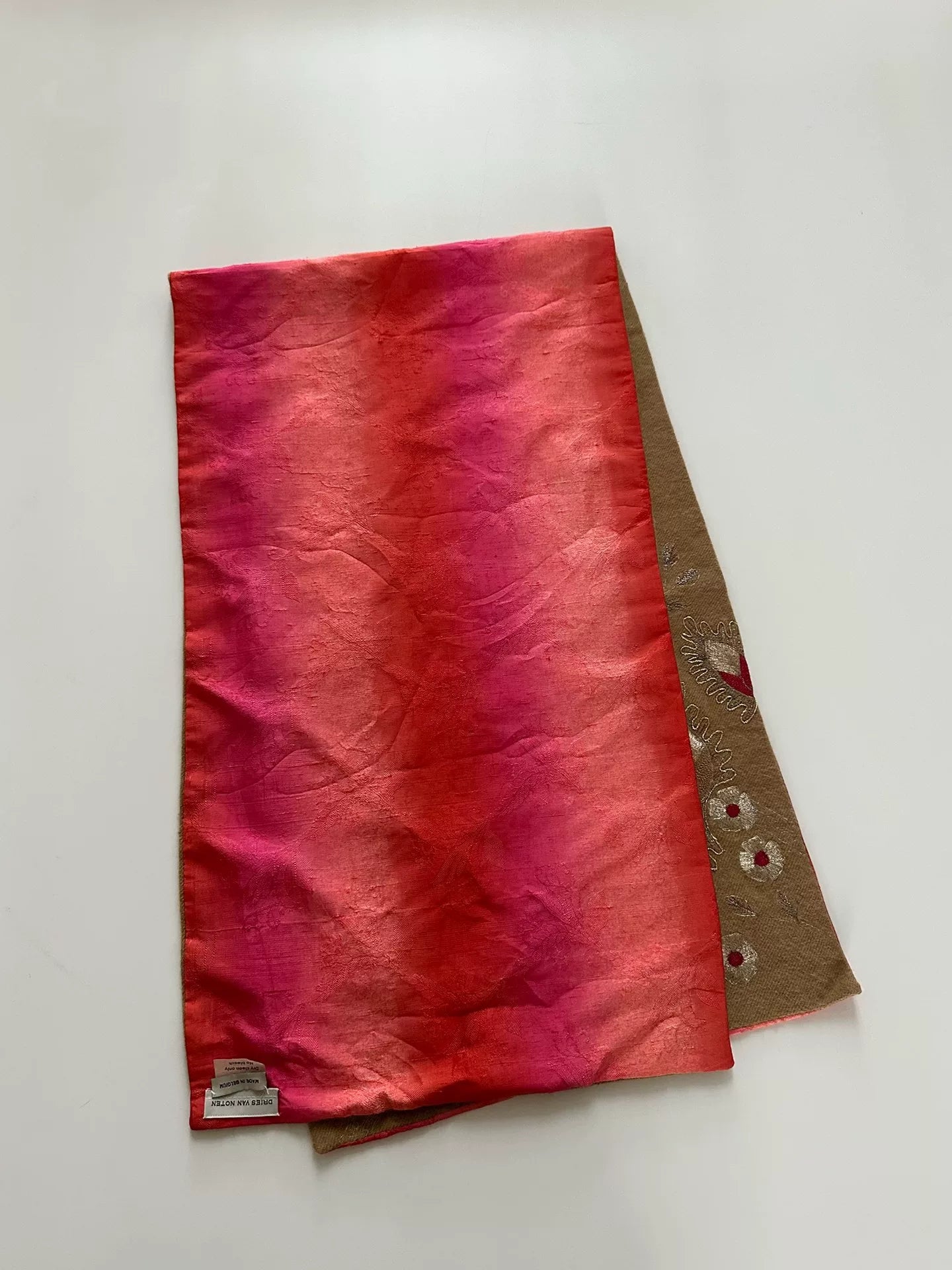 Dries Van Noten 90s Embroidered Wool Scarf