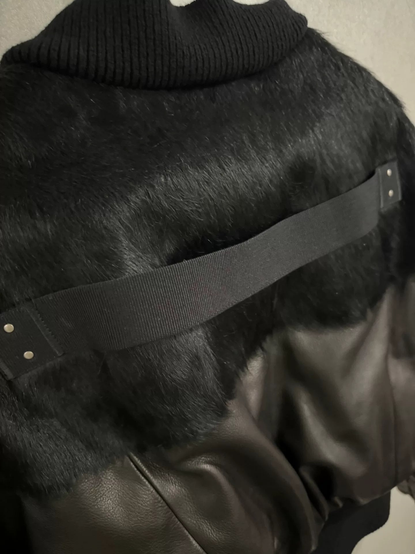 Rick Owens Horsehair Leather Down Jacket