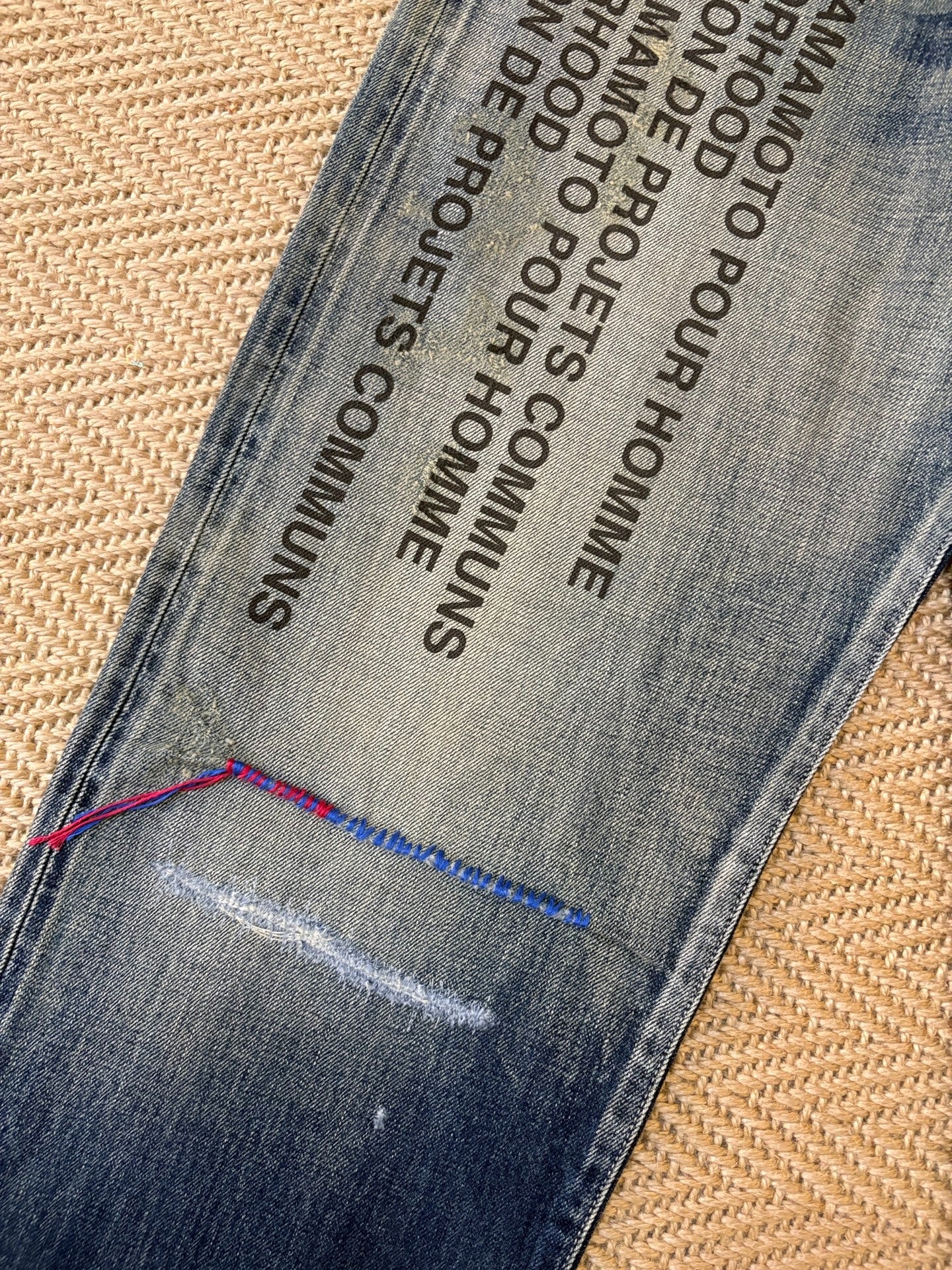 Neighborhood x Yohji Yamamoto Distressed Washed Jeans