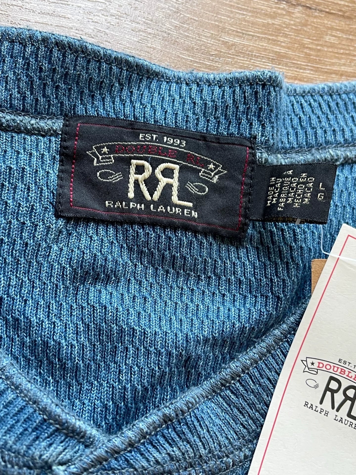RRL Indigo Jersey Henry T-Shirt
