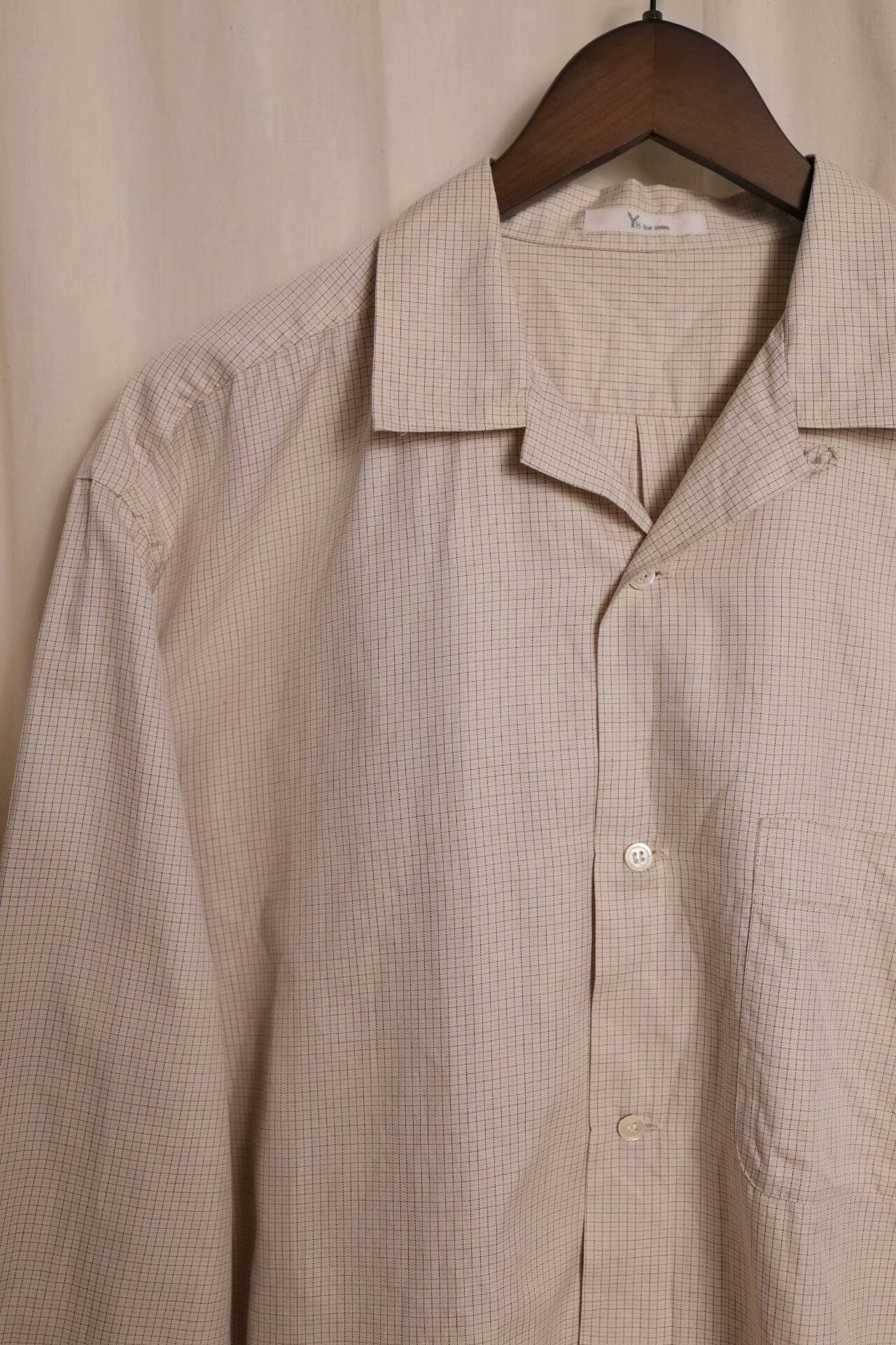 Y's for Men Yohji Checkered Oversized Shirt