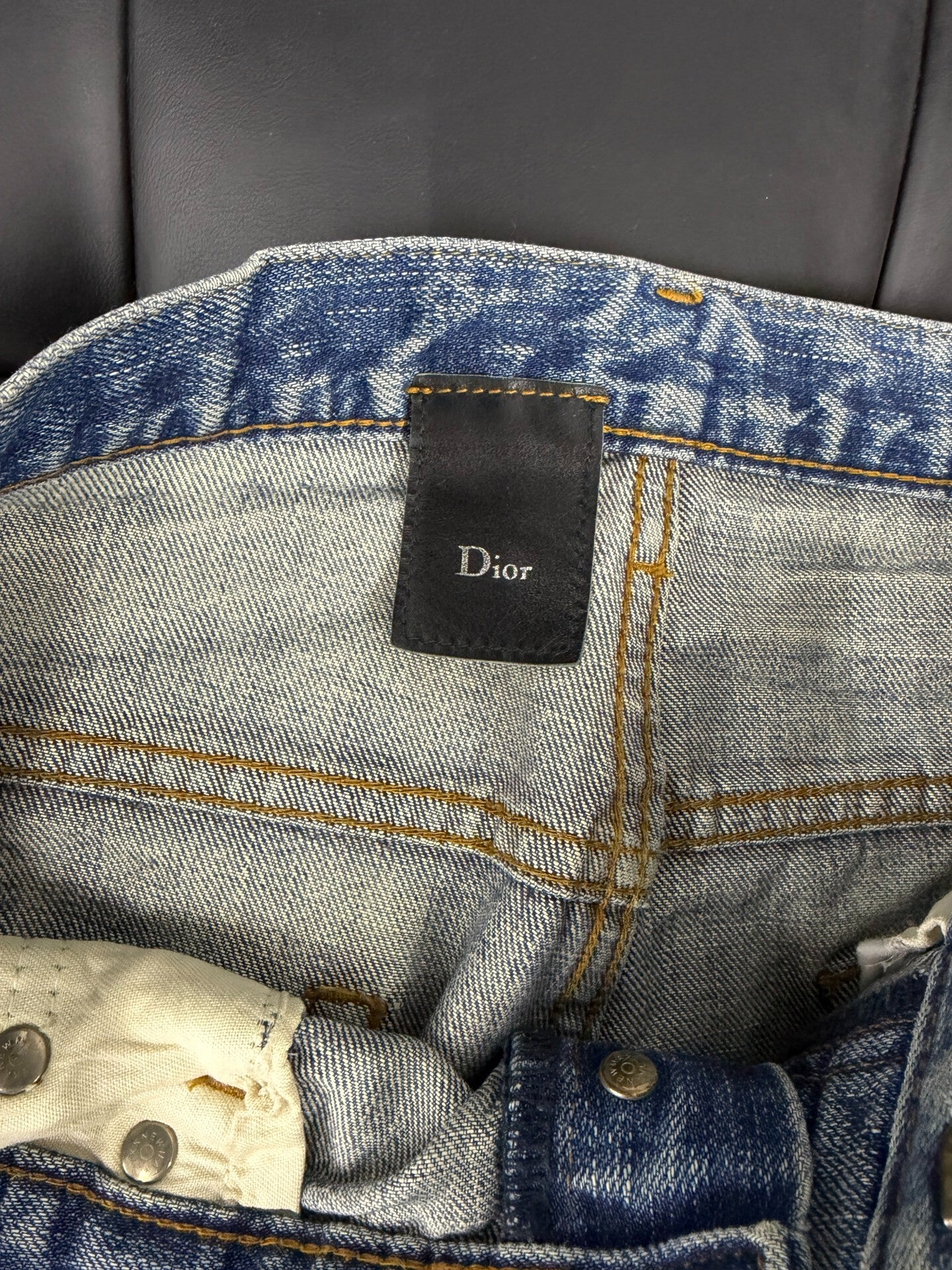 Dior Cat Scratch Distressed Denim Jeans