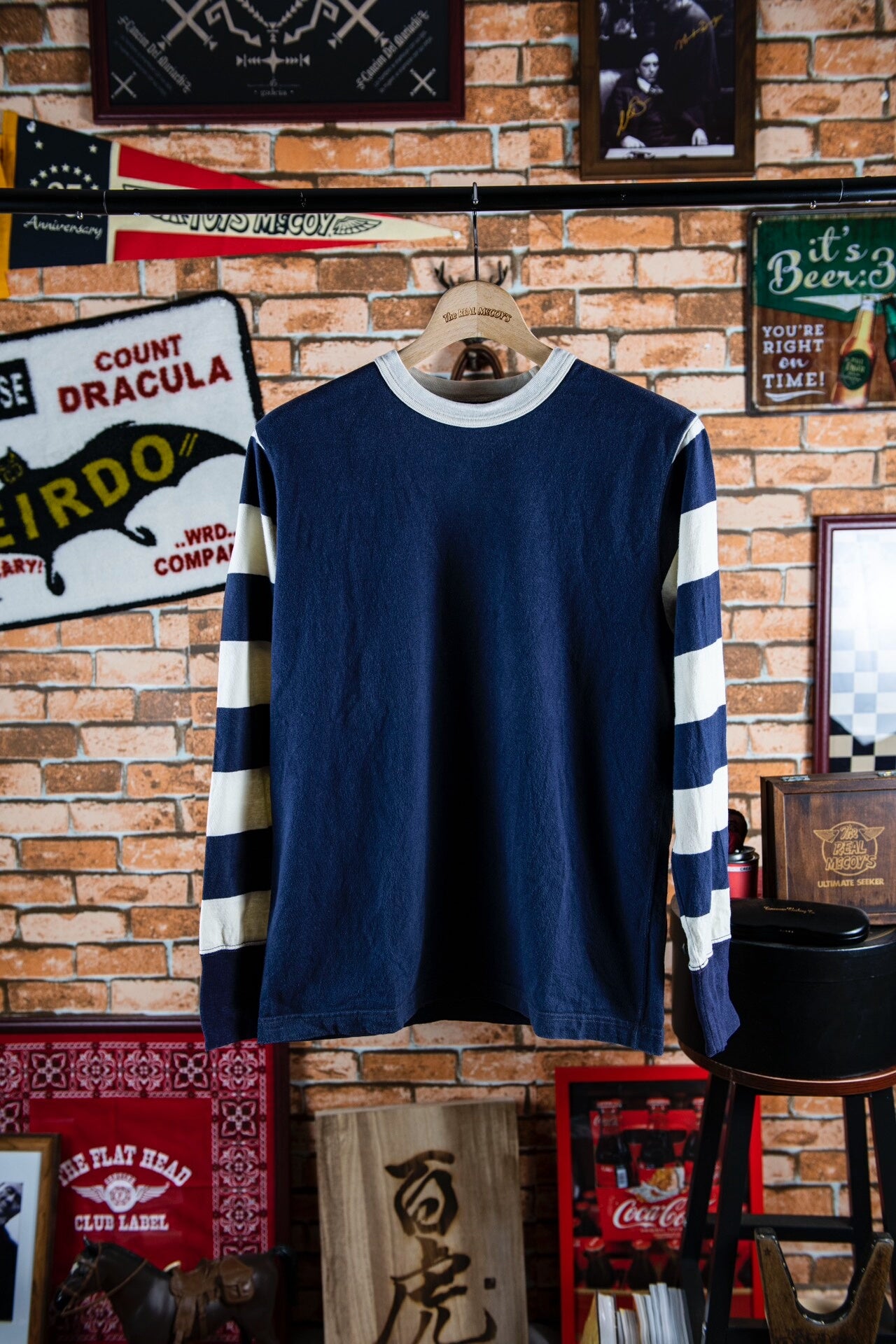Freewheelers Striped Long Sleeve T-Shirt