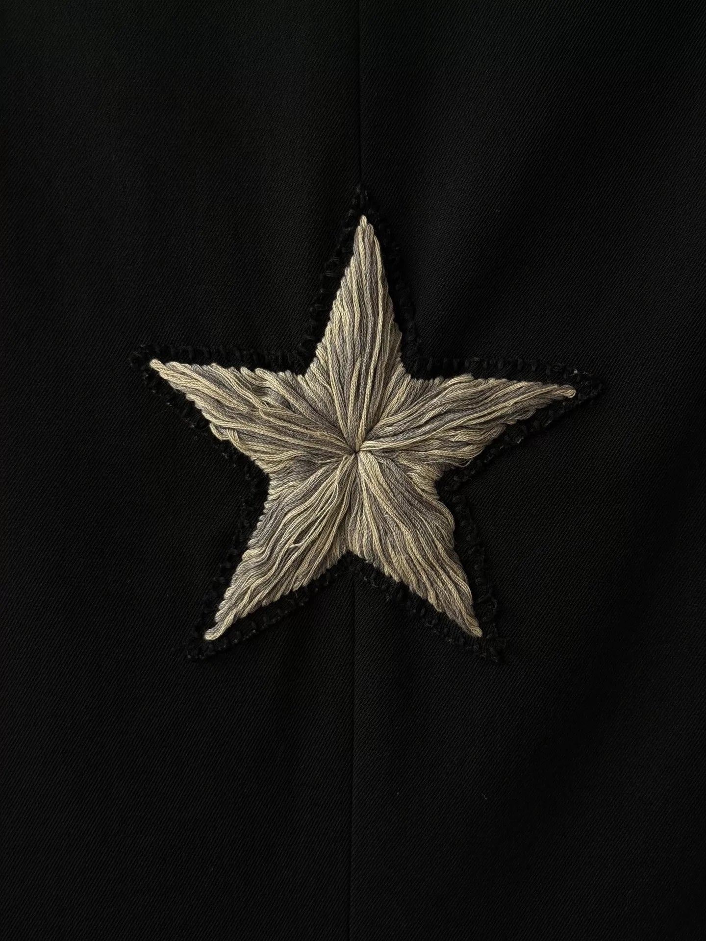 black wool baroque star jacket