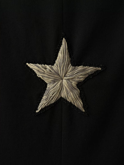 black wool baroque star jacket