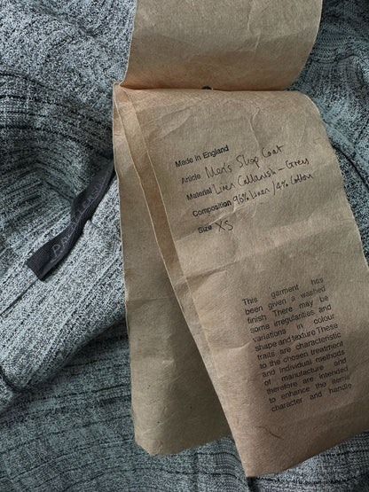 vintage linen blend long coat