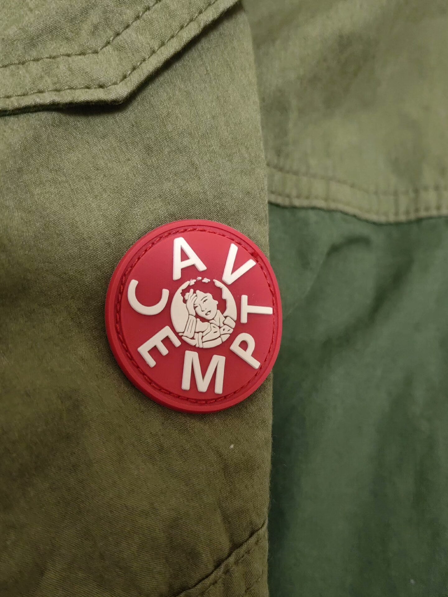 cavempt lightweight pullover jacket in green