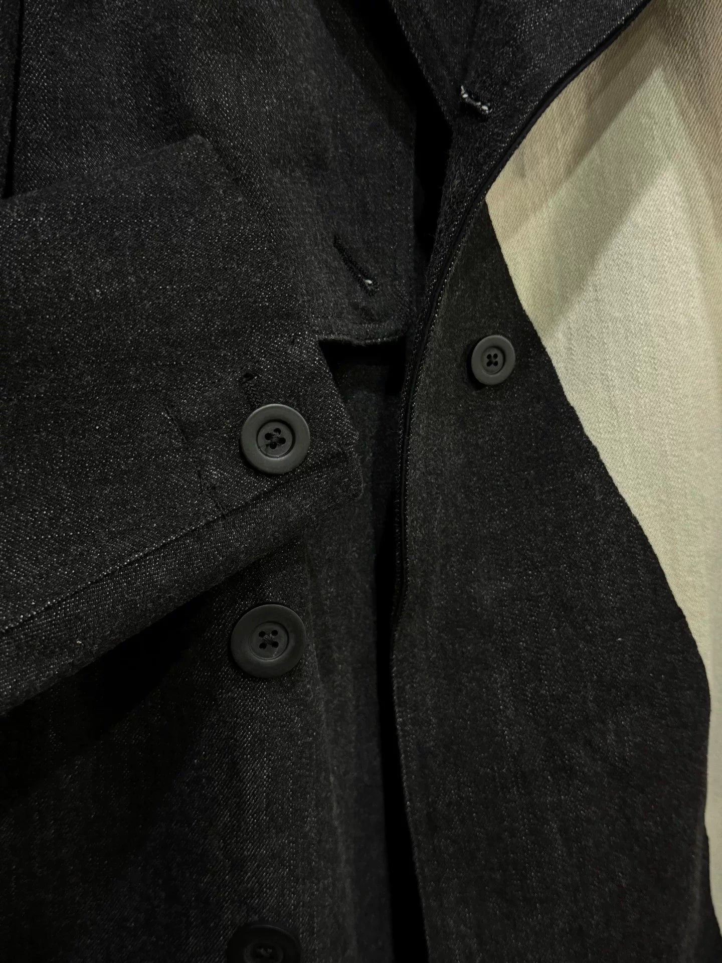 rick owens black paint splash trench coat