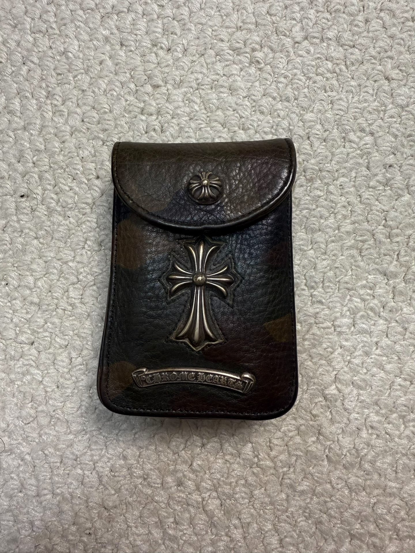 Chrome Hearts Cross Silver Camo Cigarette Case