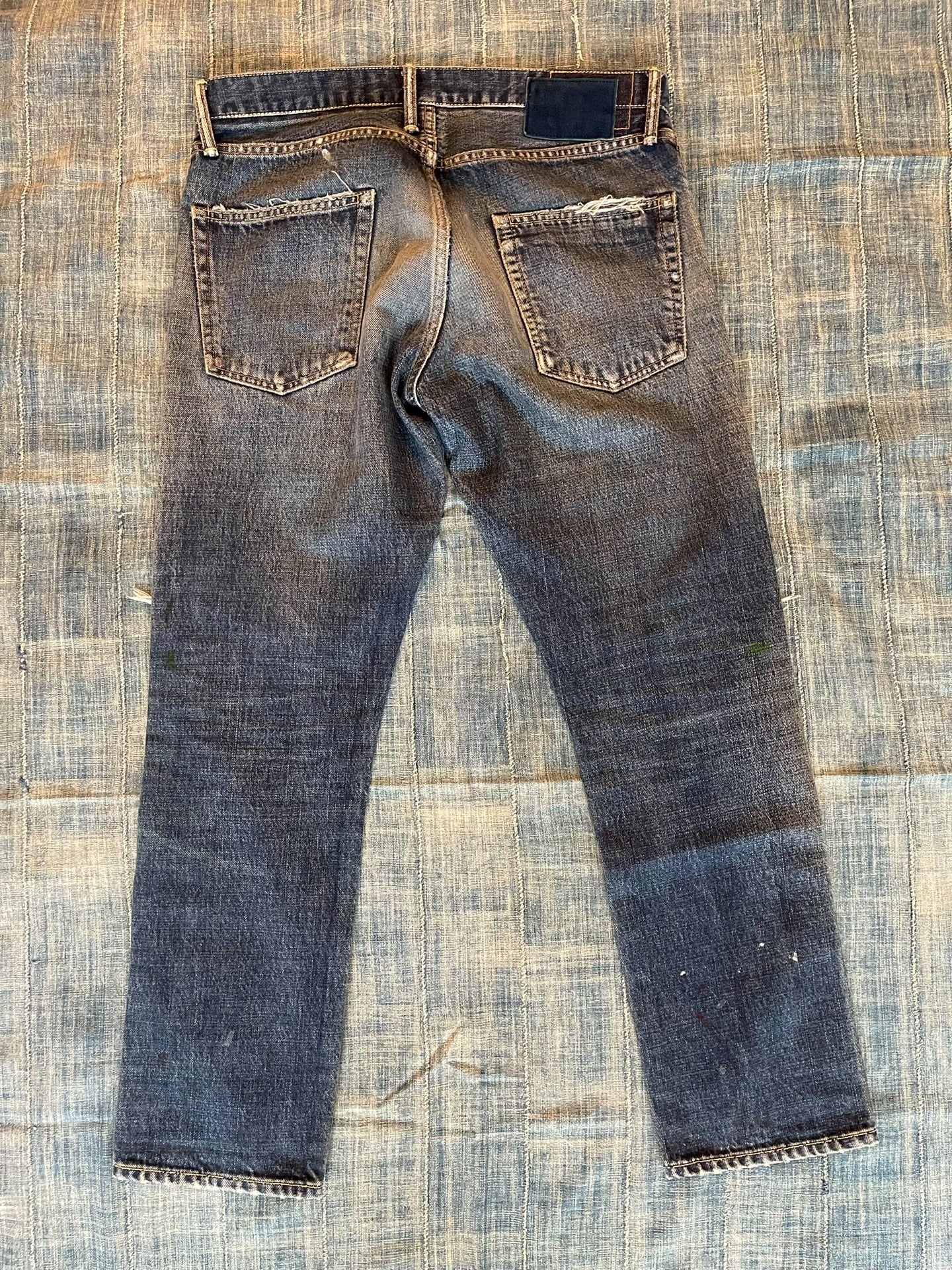 VISVIM 19AW Distressed Blue Jeans