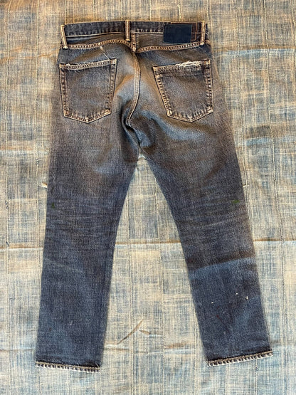 VISVIM 19AW Distressed Blue Jeans