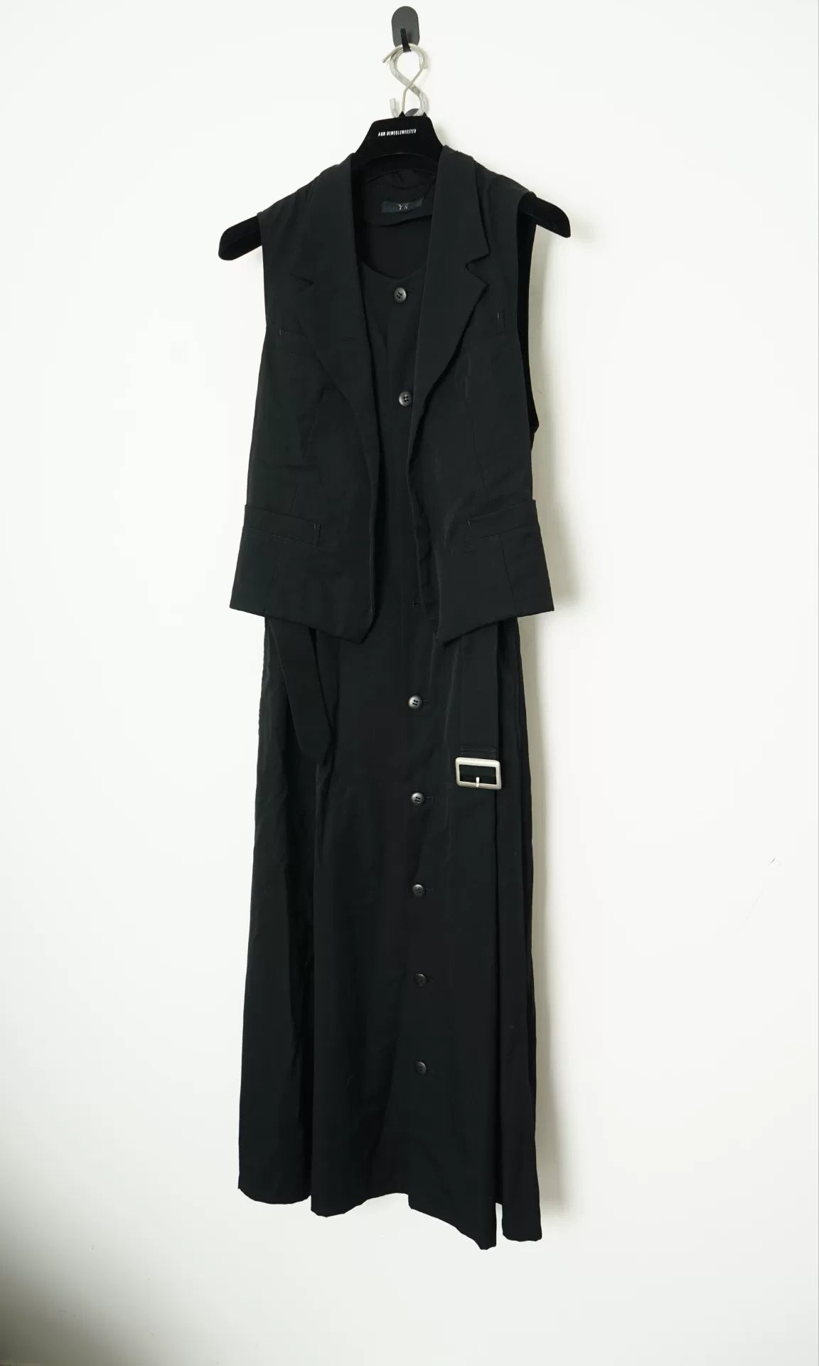 Yohji Yamamoto Layered Mid-Length Sleeveless Coat