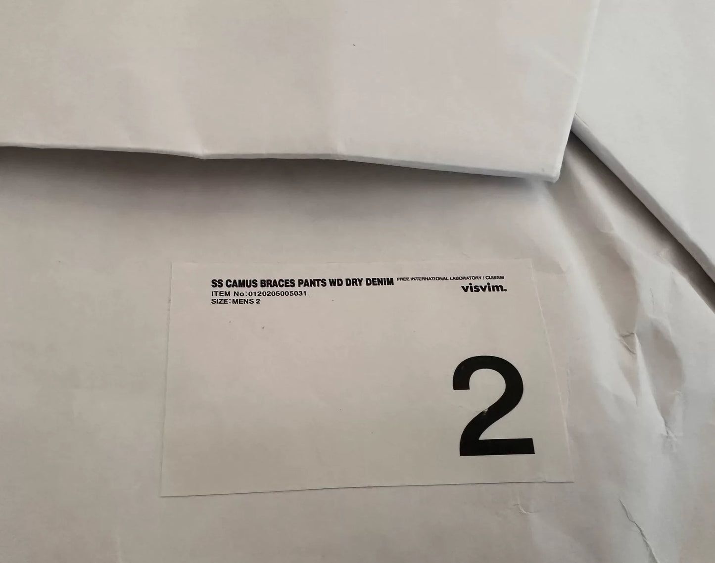 visvim ss camus braces pants in dry denim