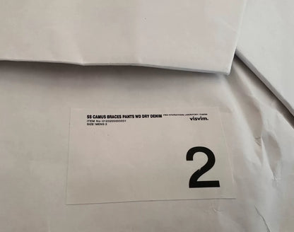 visvim ss camus braces pants in dry denim