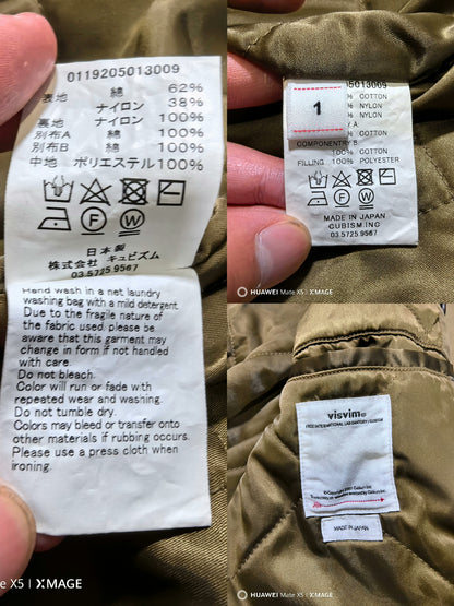 visvim dashiell trench coat in olive color