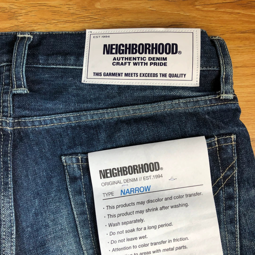 NEIGHBORHOOD 2019SS Washed Straight Jeans