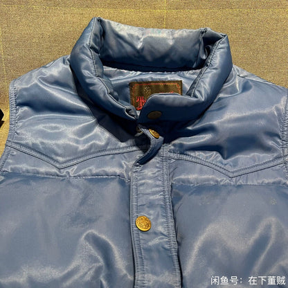 blue down vest by Tenderloin Tokyo