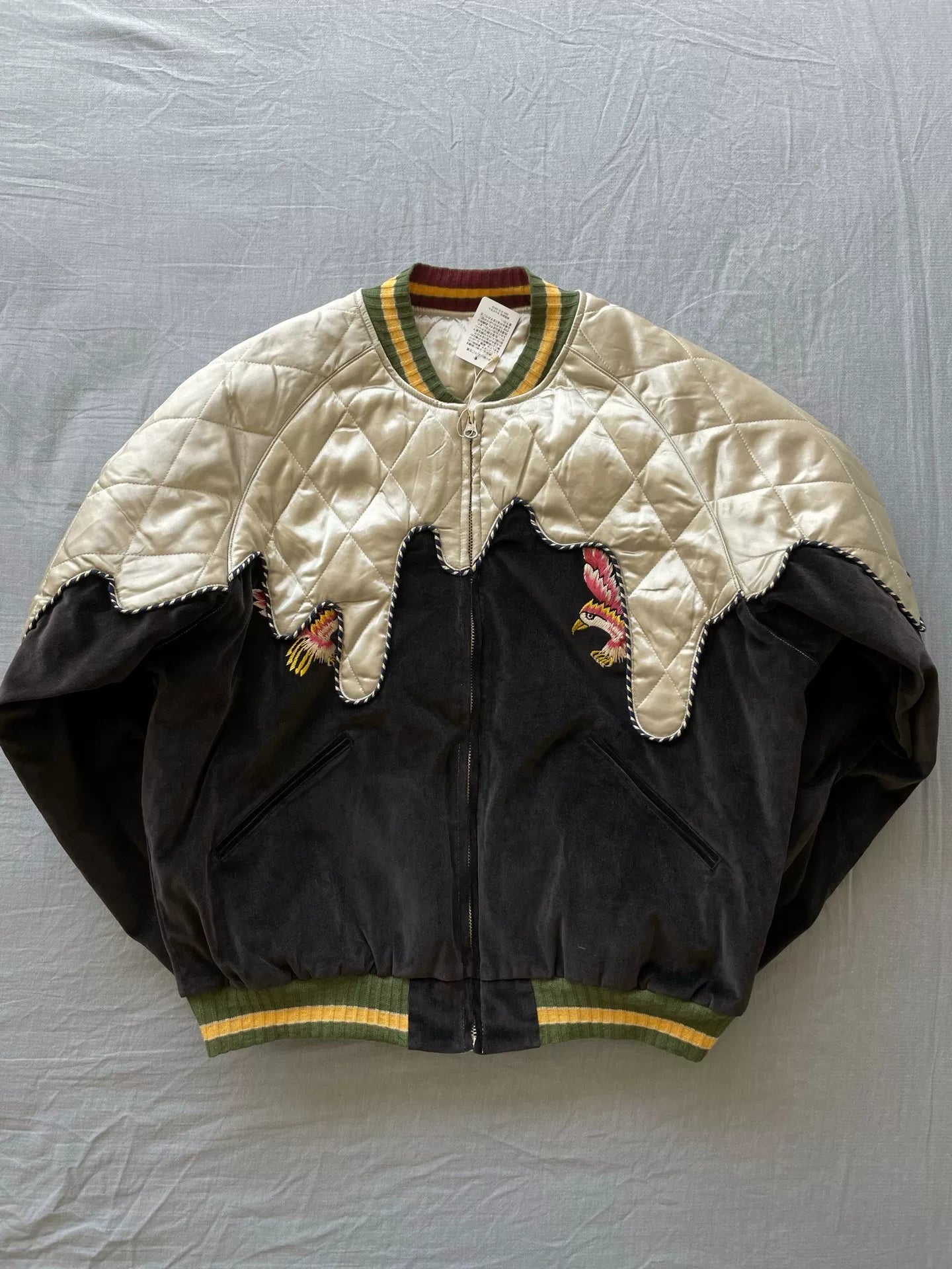 KAPITAL Velvet Patchwork Embroidered Jacket