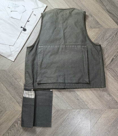 visvim pilar fisherman vest in green