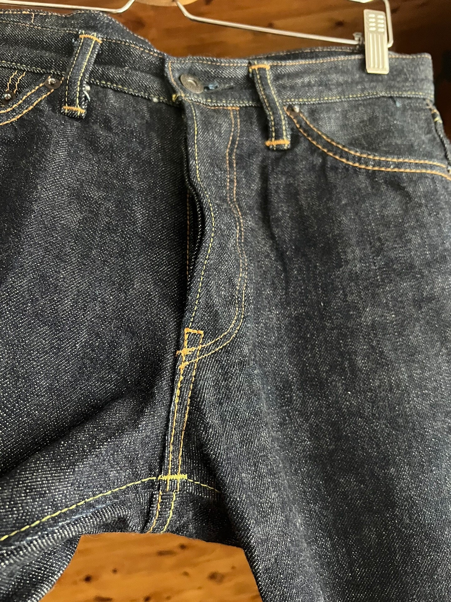 Denim Bridge Straight-Leg High-Waist Jeans