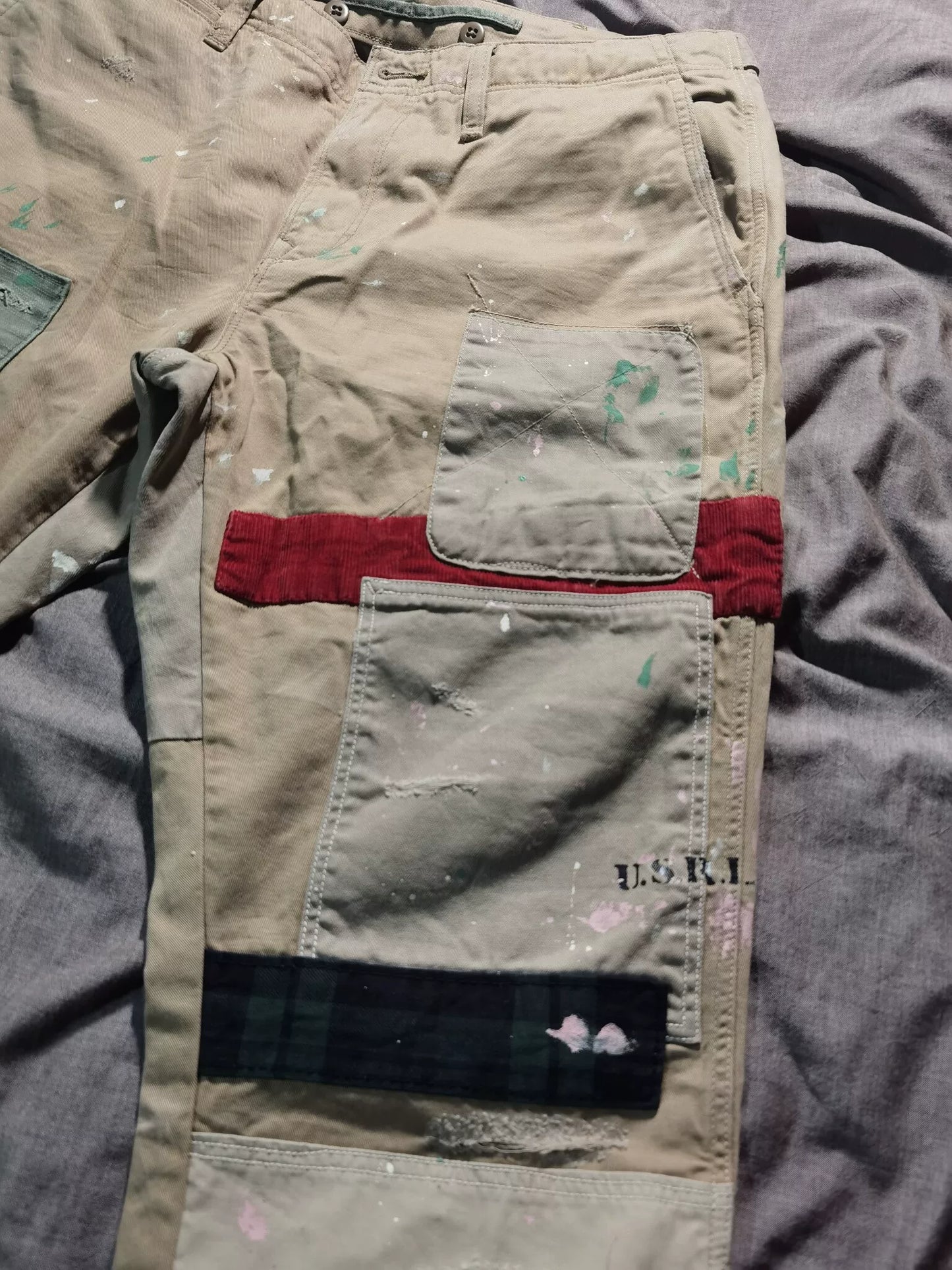 Ralph Lauren Distressed Patch Sashiko Work Pants