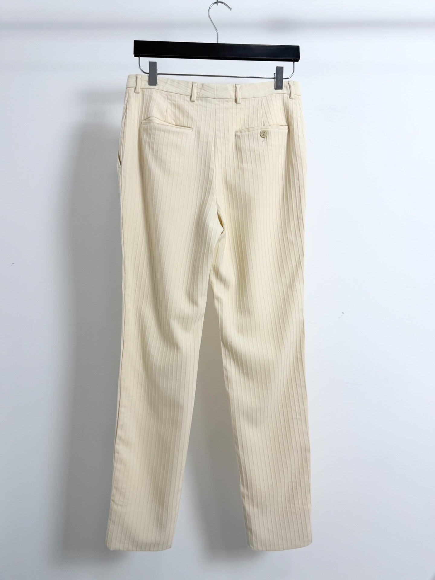 Saint Laurent Beige Pinstripe Suit