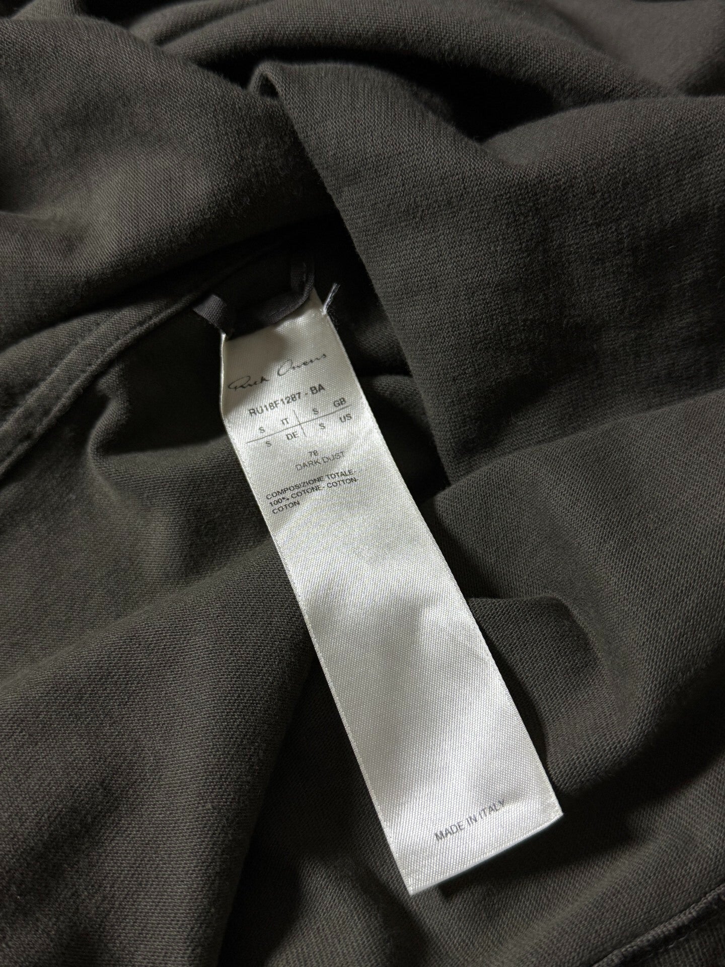 Rick Owens Dark Dust Turtleneck Long Sleeve Shirt