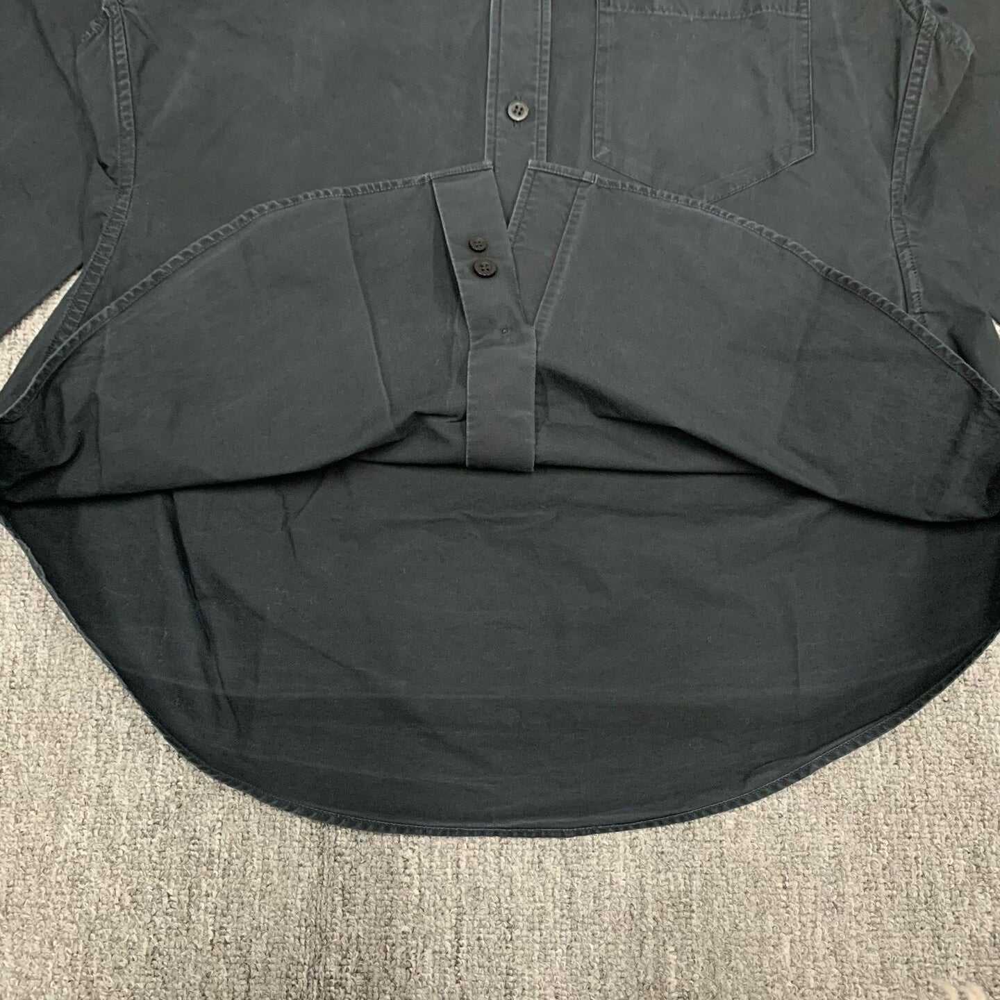 Balenciaga Black Distressed Shirt Jacket Size 36