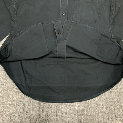 Balenciaga Black Distressed Shirt Jacket Size 36