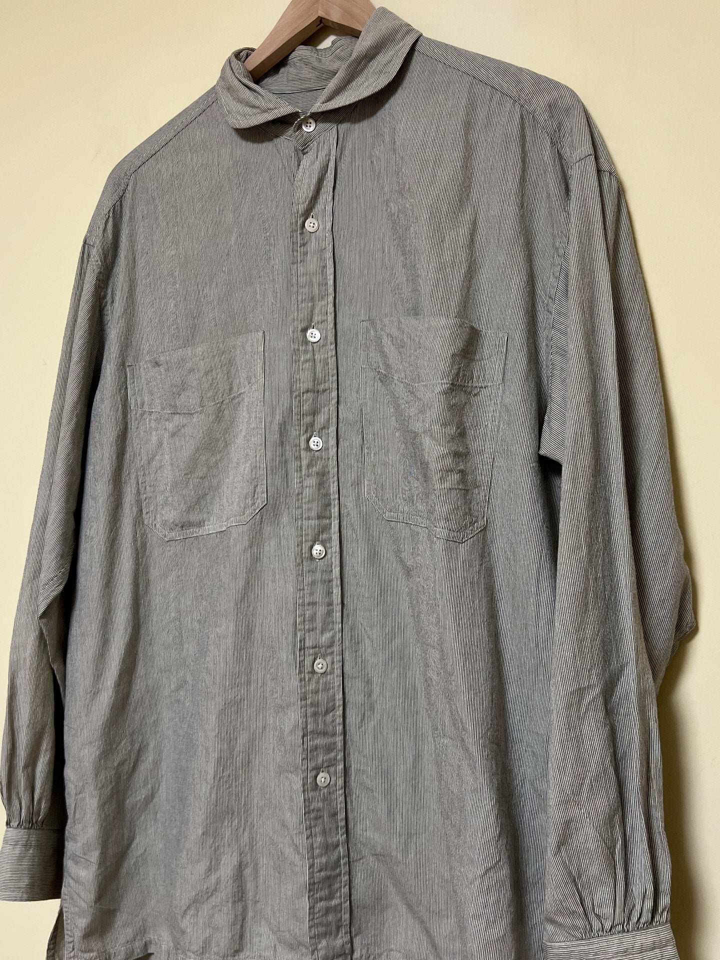Porter Classic Wide Pocket Stripe Shirt
