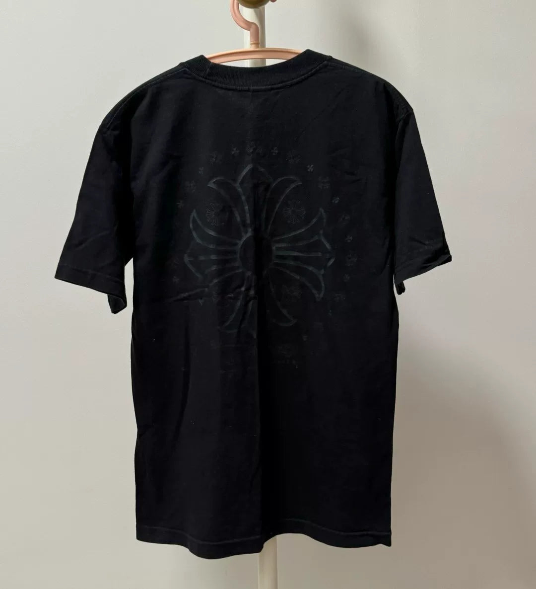 chrome hearts black pocket short sleeve shirt