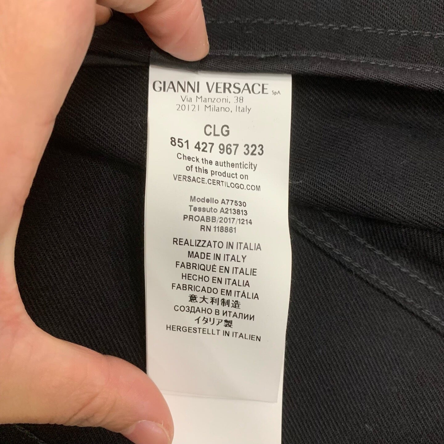 black short denim jacket with logo